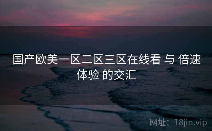 国产欧美一区二区三区在线看 与 倍速体验 的交汇 第2张 国产欧美一区二区三区在线看 与 倍速体验 的交汇 第2张